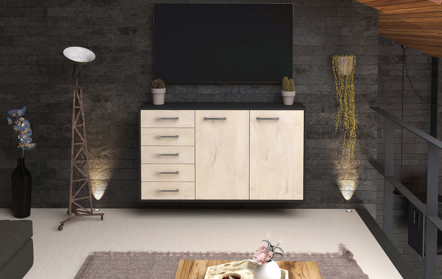 Sideboard Peoria, Zeder Studio (136x79x35cm) - Dekati GmbH