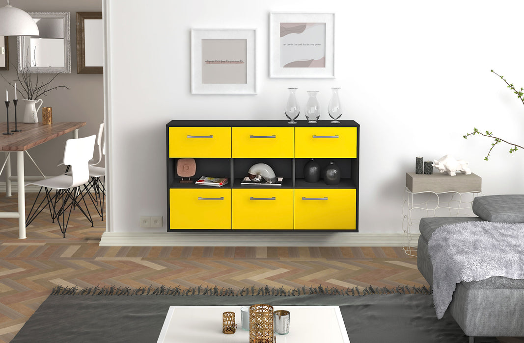 Sideboard Paterson, Gelb Studio (136x79x35cm) - Dekati GmbH