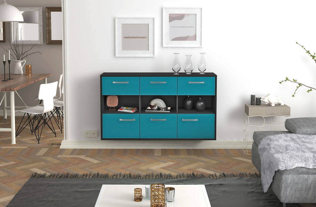 Sideboard Paterson, Tuerkis Studio (136x79x35cm) - Dekati GmbH