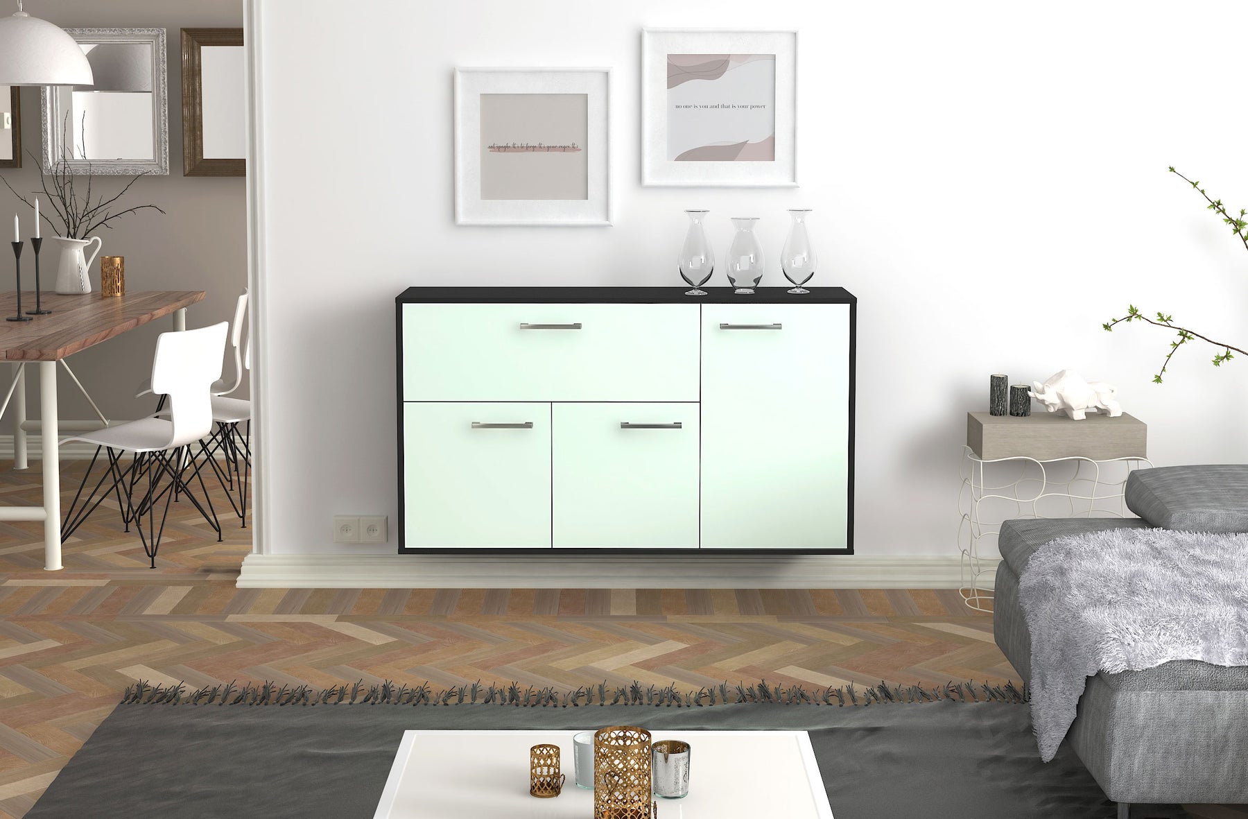 Sideboard Naperville, Mint Studio (136x79x35cm) - Dekati GmbH