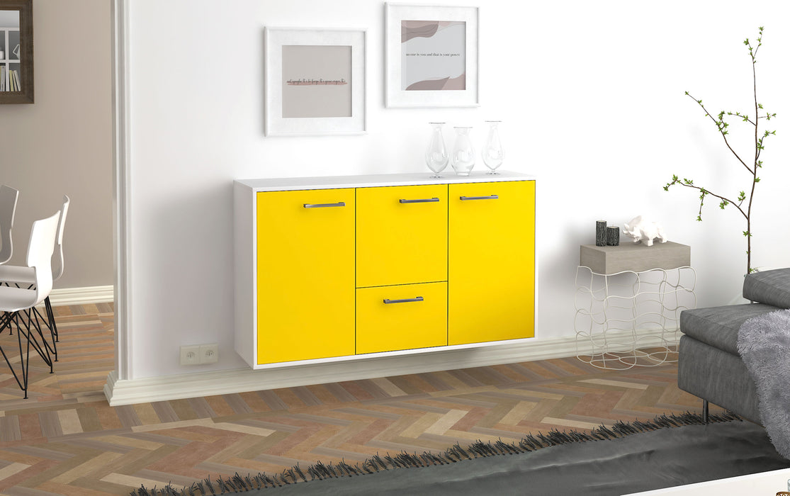 Sideboard Vancouver, Gelb Front (136x79x35cm) - Dekati GmbH