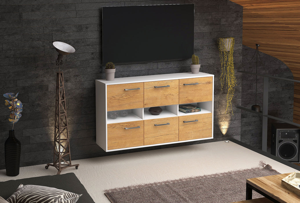 Sideboard Rockford, Eiche Front (136x79x35cm) - Dekati GmbH