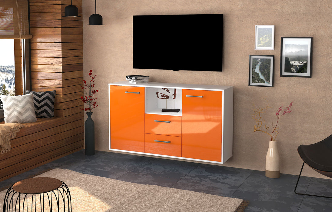 Sideboard Port St. Lucie, Orange Front (136x79x35cm) - Dekati GmbH