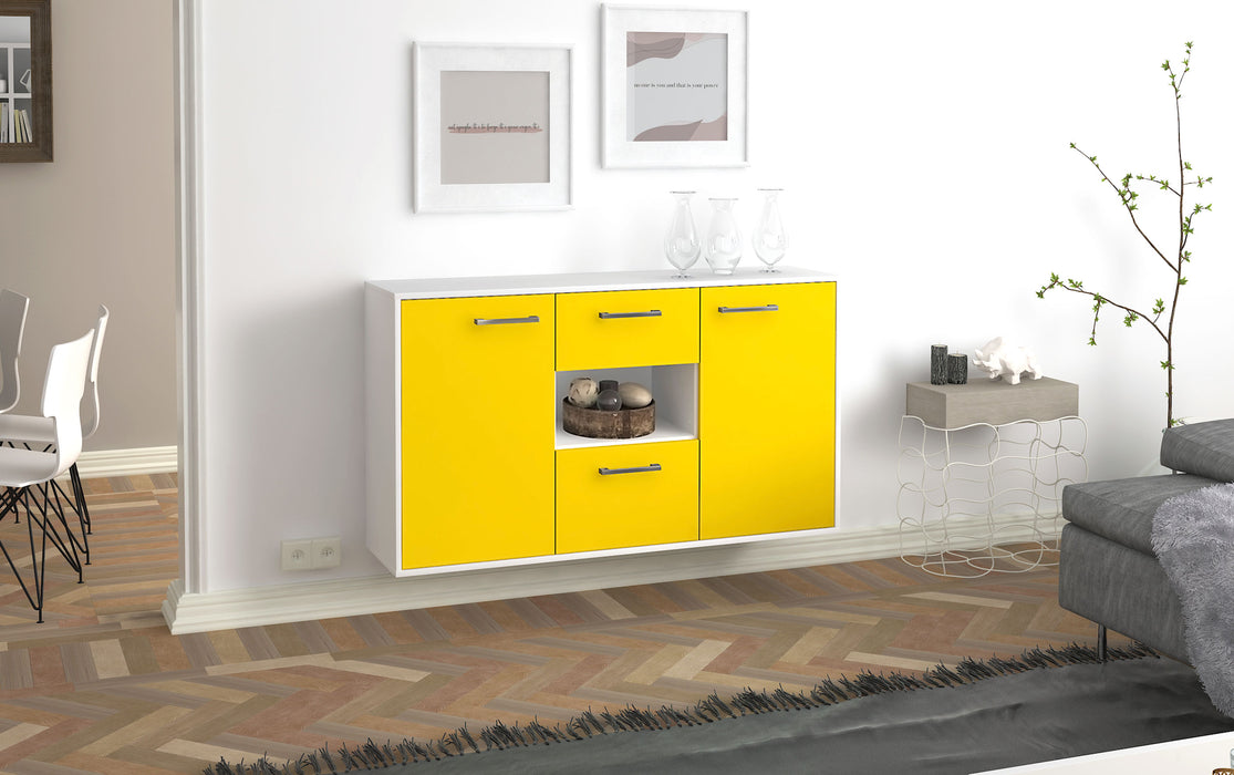 Sideboard Pasadena, Gelb Front (136x79x35cm) - Dekati GmbH