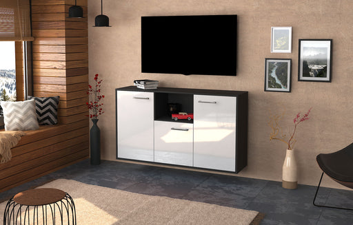 Sideboard Overland Park, Weiß Front (136x79x35cm) - Dekati GmbH