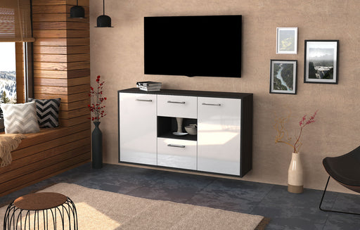 Sideboard Tallahassee, Weiß Front (136x79x35cm) - Dekati GmbH