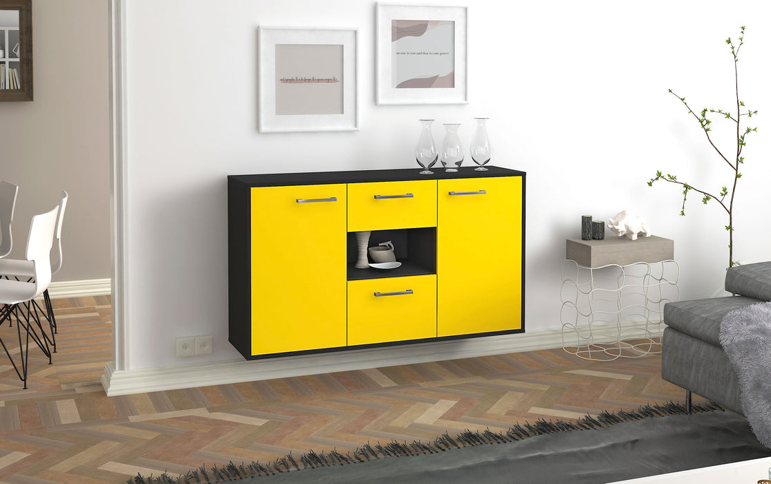 Sideboard Tallahassee, Gelb Front (136x79x35cm) - Dekati GmbH