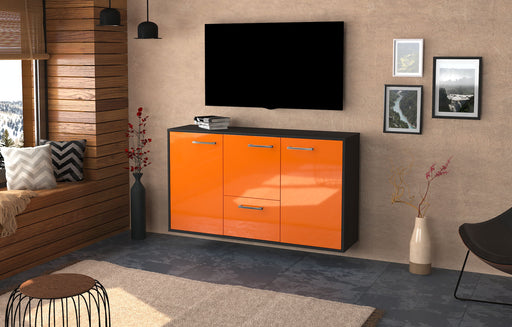 Sideboard Vancouver, Orange Front (136x79x35cm) - Dekati GmbH