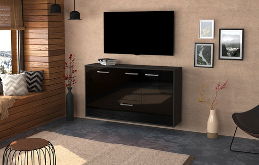 Sideboard Vancouver, Schwarz Front (136x79x35cm) - Dekati GmbH