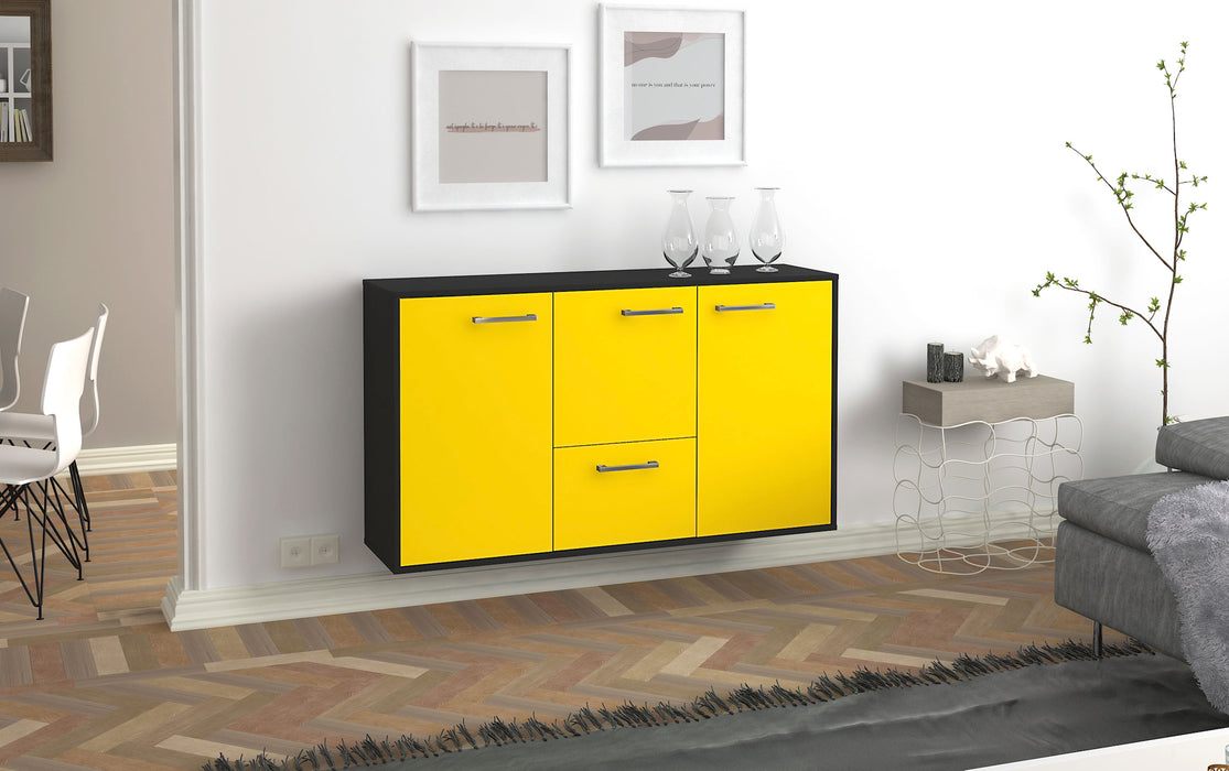 Sideboard Vancouver, Gelb Front (136x79x35cm) - Dekati GmbH