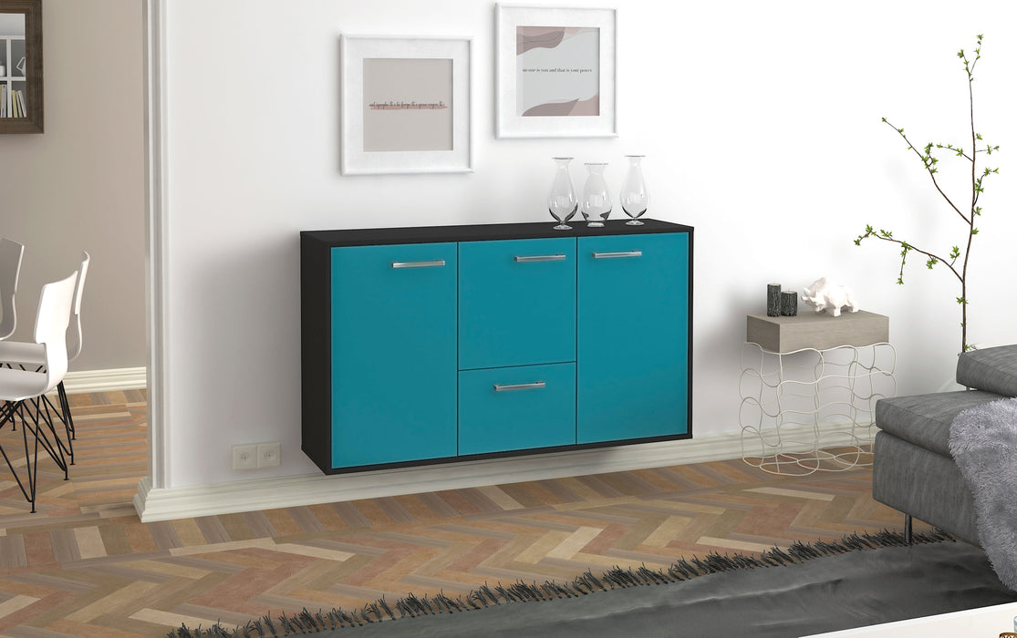 Sideboard Vancouver, Tuerkis Front (136x79x35cm) - Dekati GmbH