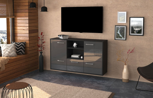 Sideboard Grand Prairie, Grau Front (136x79x35cm) - Dekati GmbH