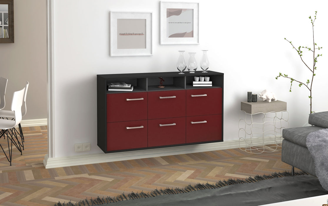 Sideboard Cape Coral, Bordeaux Front (136x79x35cm) - Dekati GmbH