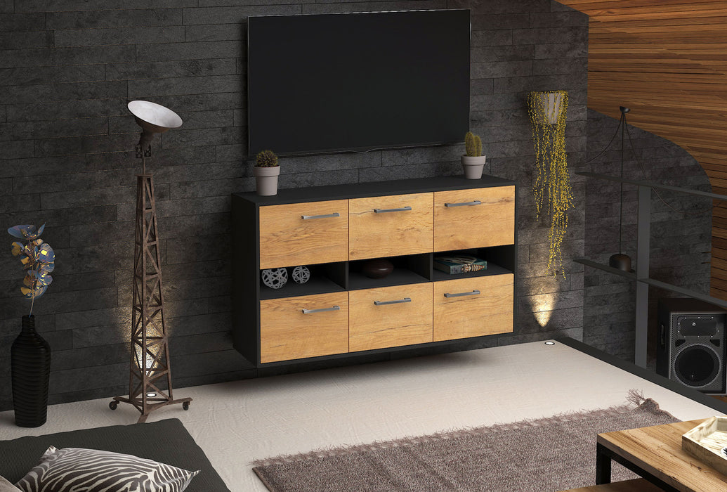 Sideboard Rockford, Eiche Front (136x79x35cm) - Dekati GmbH