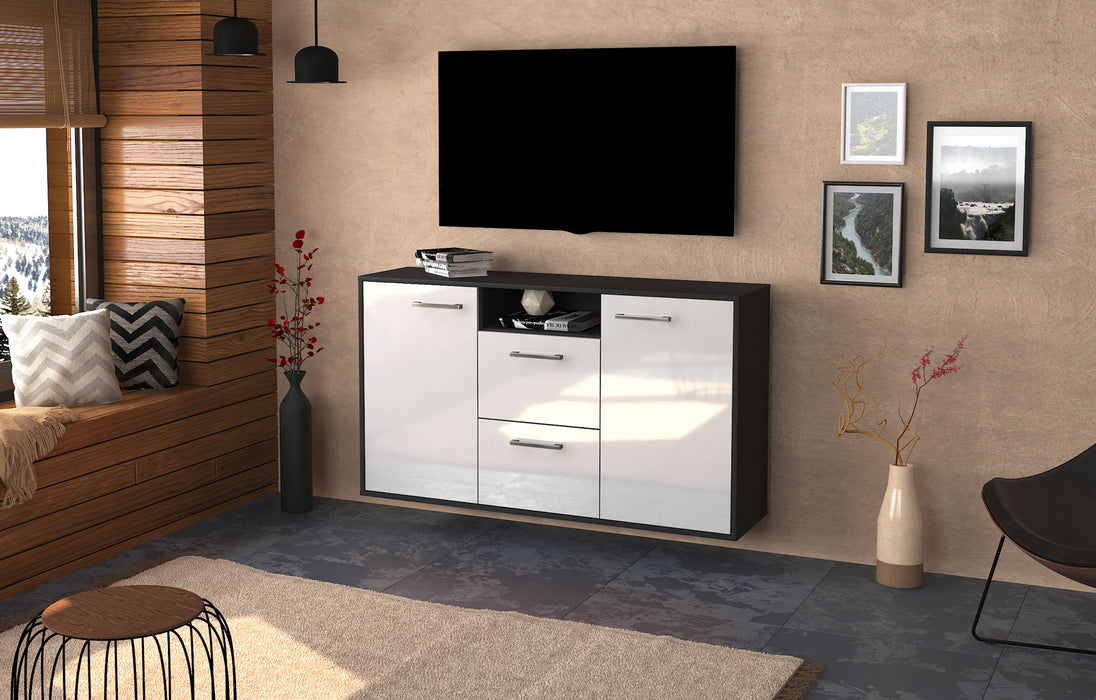 Sideboard Dayton, Weiß Front (136x79x35cm) - Dekati GmbH