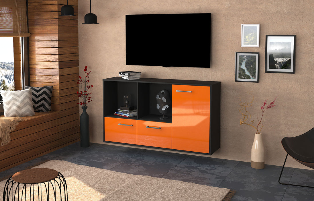 Sideboard Springfield, Orange Front (136x79x35cm) - Dekati GmbH