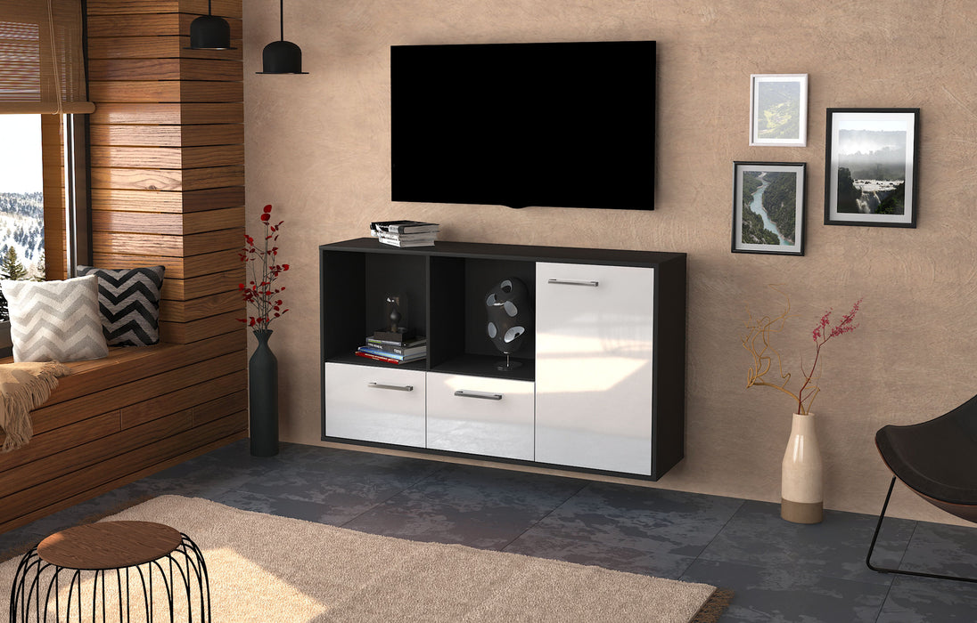 Sideboard Springfield, Weiß Front (136x79x35cm) - Dekati GmbH