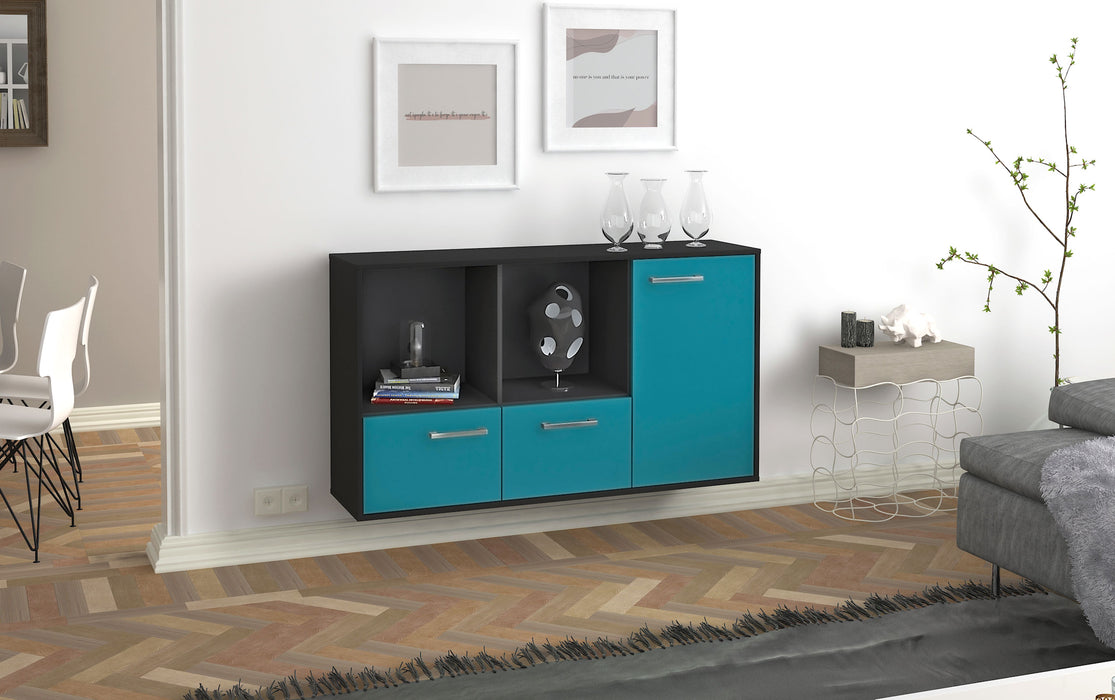 Sideboard Springfield, Tuerkis Front (136x79x35cm) - Dekati GmbH