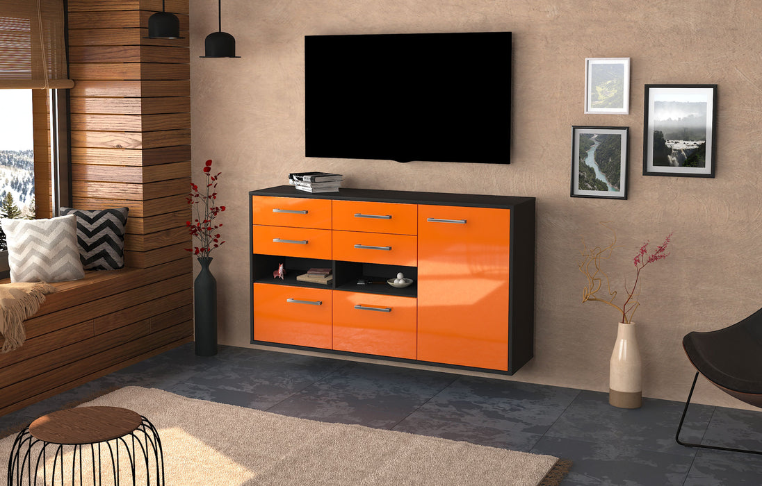 Sideboard Santa Rosa, Orange Front (136x79x35cm) - Dekati GmbH