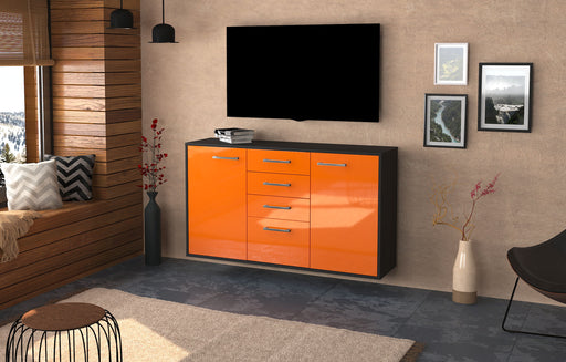 Sideboard Sioux Falls, Orange Front (136x79x35cm) - Dekati GmbH