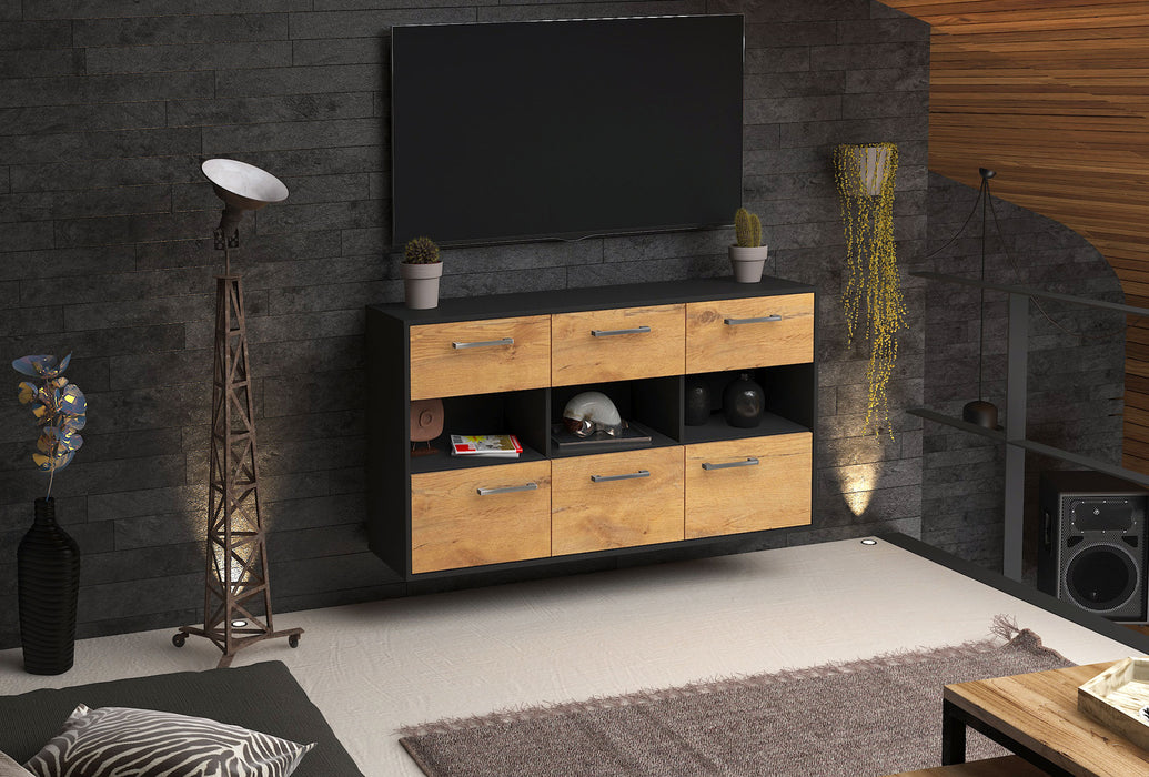 Sideboard Paterson, Eiche Front (136x79x35cm) - Dekati GmbH