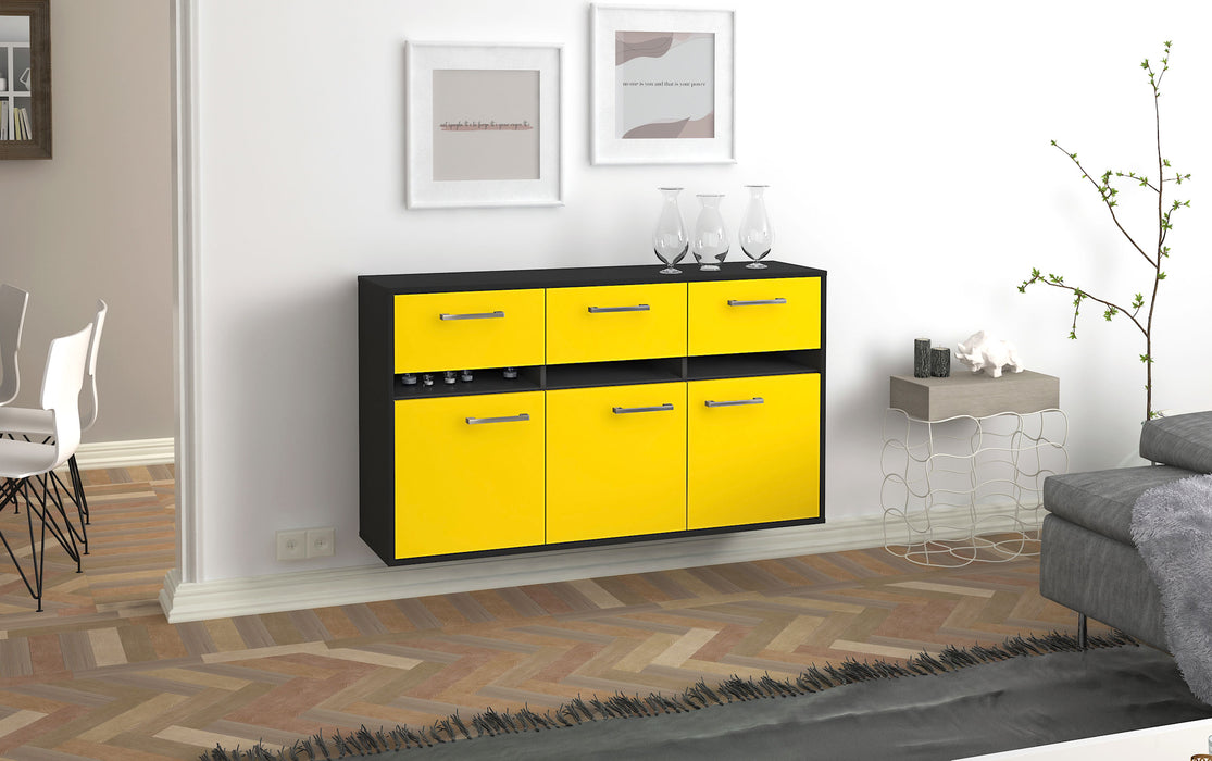 Sideboard Joliet, Gelb Front (136x79x35cm) - Dekati GmbH