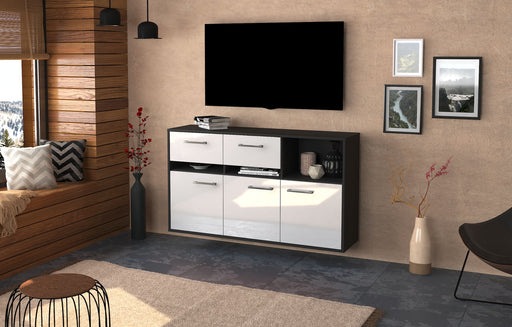 Sideboard Enterprise, Weiß Front (136x79x35cm) - Dekati GmbH