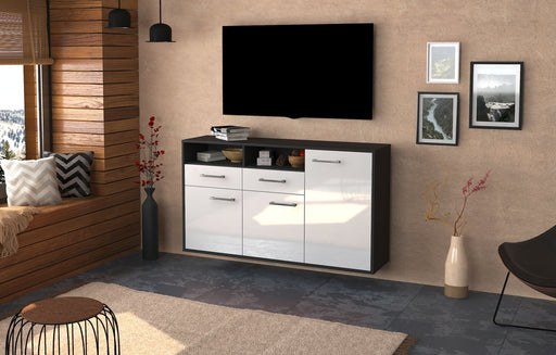 Sideboard Hollywood, Weiß Front (136x79x35cm) - Dekati GmbH