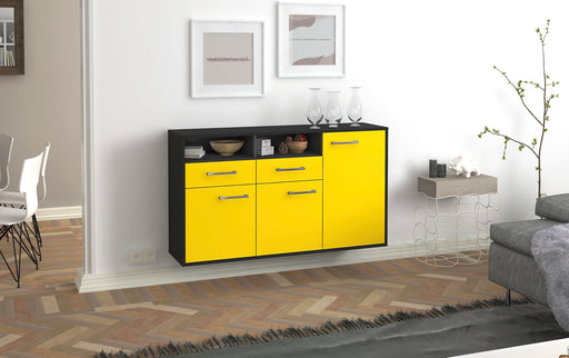 Sideboard Hollywood, Gelb Front (136x79x35cm) - Dekati GmbH