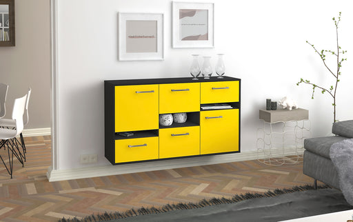 Sideboard Hayward, Gelb Front (136x79x35cm) - Dekati GmbH