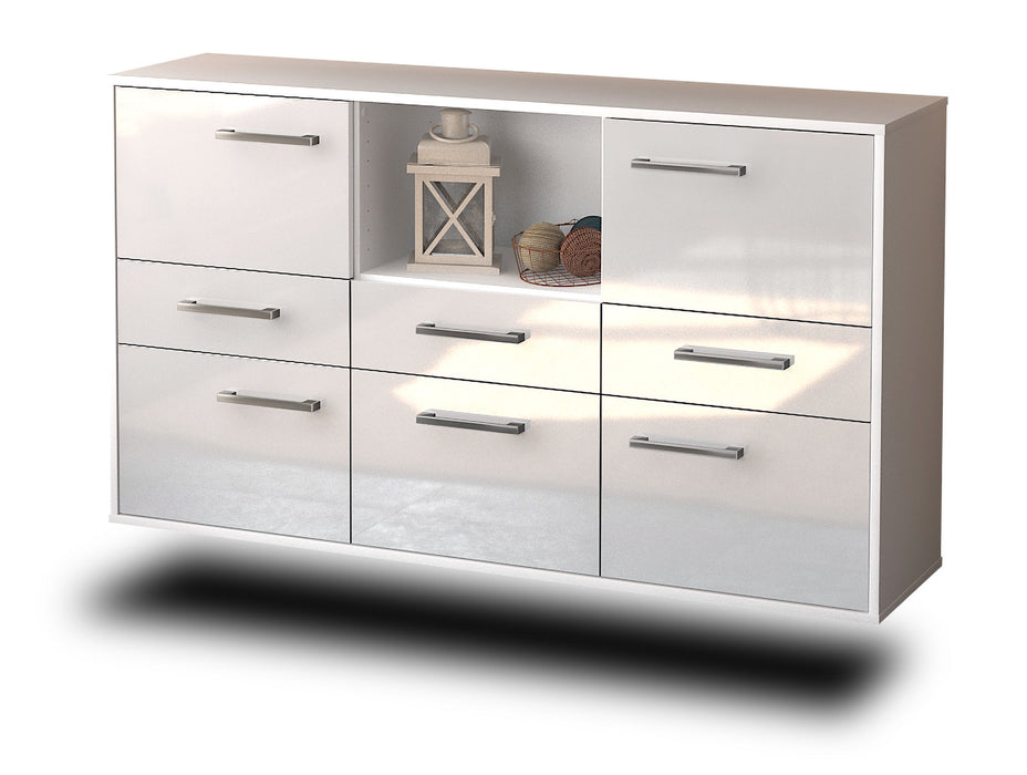 Sideboard Pomona, Weiß Seite (136x79x35cm) - Dekati GmbH