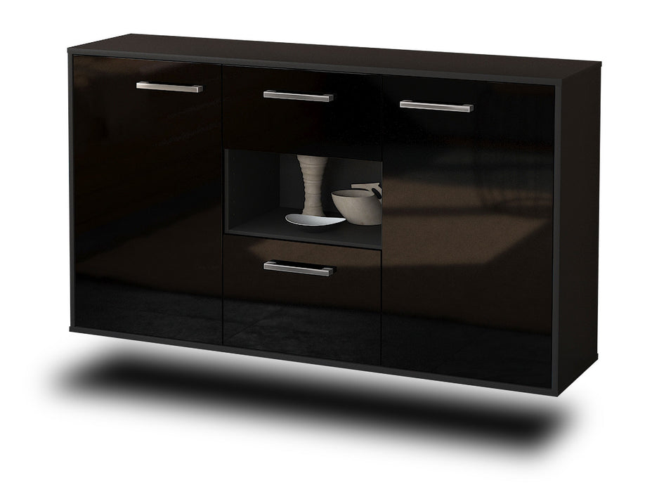 Sideboard Tallahassee, Schwarz Seite (136x79x35cm) - Dekati GmbH