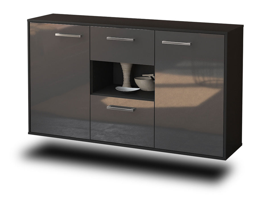 Sideboard Tallahassee, Grau Seite (136x79x35cm) - Dekati GmbH