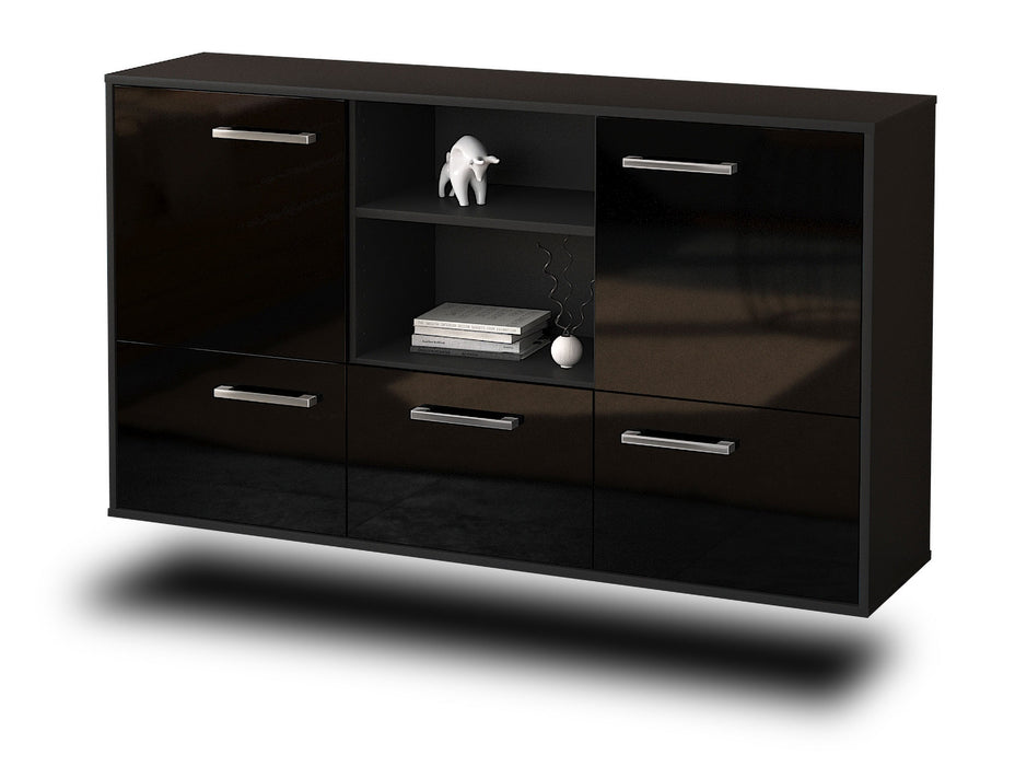 Sideboard Grand Prairie, Schwarz Seite (136x79x35cm) - Dekati GmbH