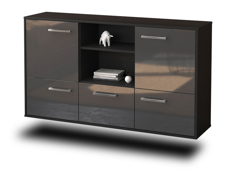 Sideboard Grand Prairie, Grau Seite (136x79x35cm) - Dekati GmbH