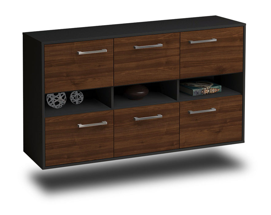 Sideboard Rockford, Walnuss Seite (136x79x35cm) - Dekati GmbH