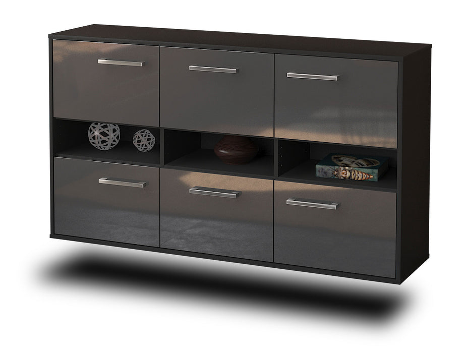 Sideboard Rockford, Grau Seite (136x79x35cm) - Dekati GmbH