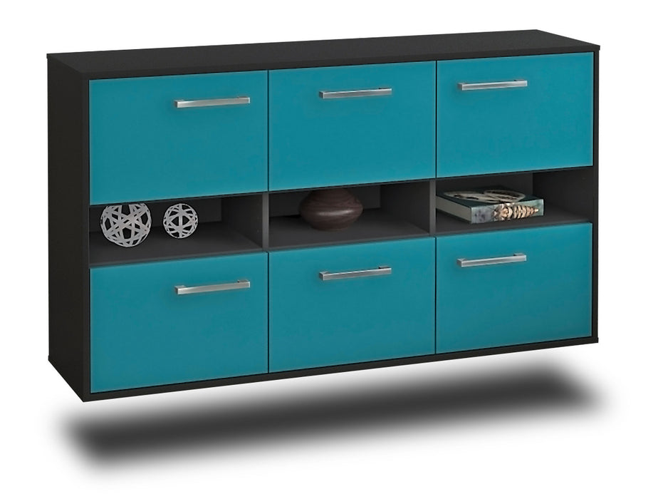 Sideboard Rockford, Tuerkis Seite (136x79x35cm) - Dekati GmbH