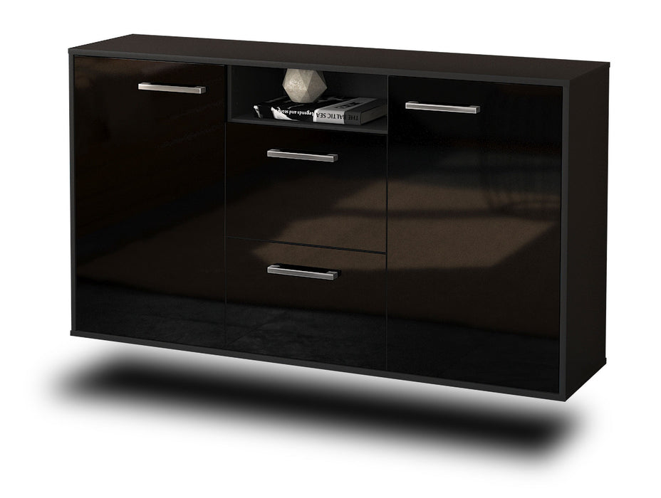 Sideboard Dayton, Schwarz Seite (136x79x35cm) - Dekati GmbH