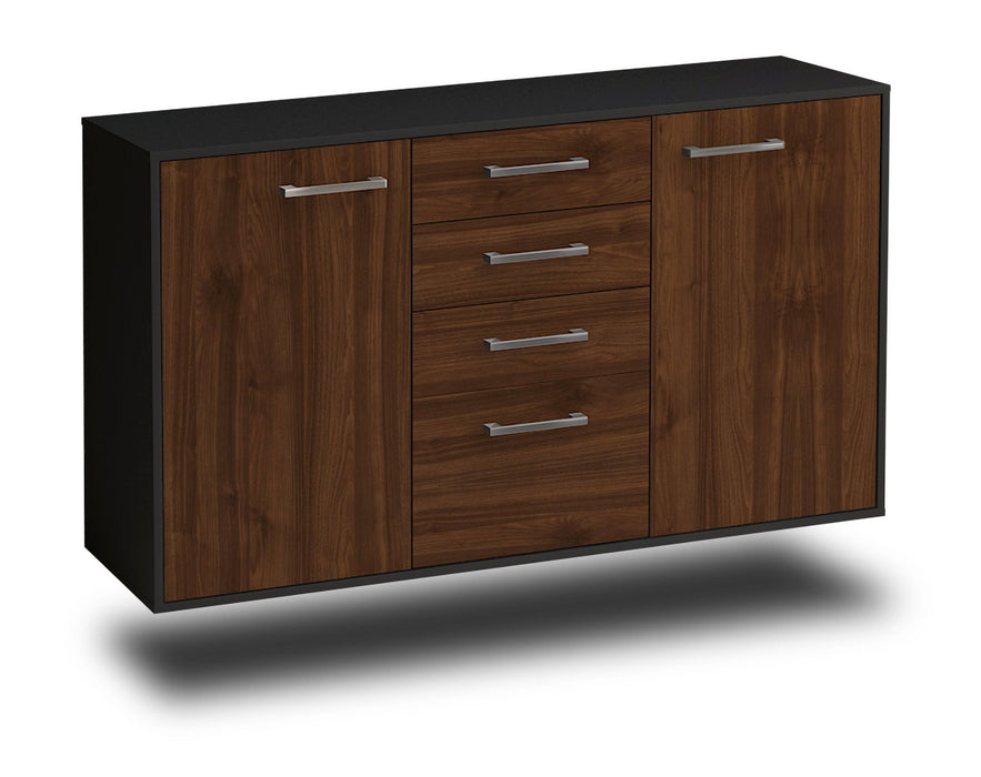 Sideboard Sioux Falls, Walnuss Seite (136x79x35cm) - Dekati GmbH