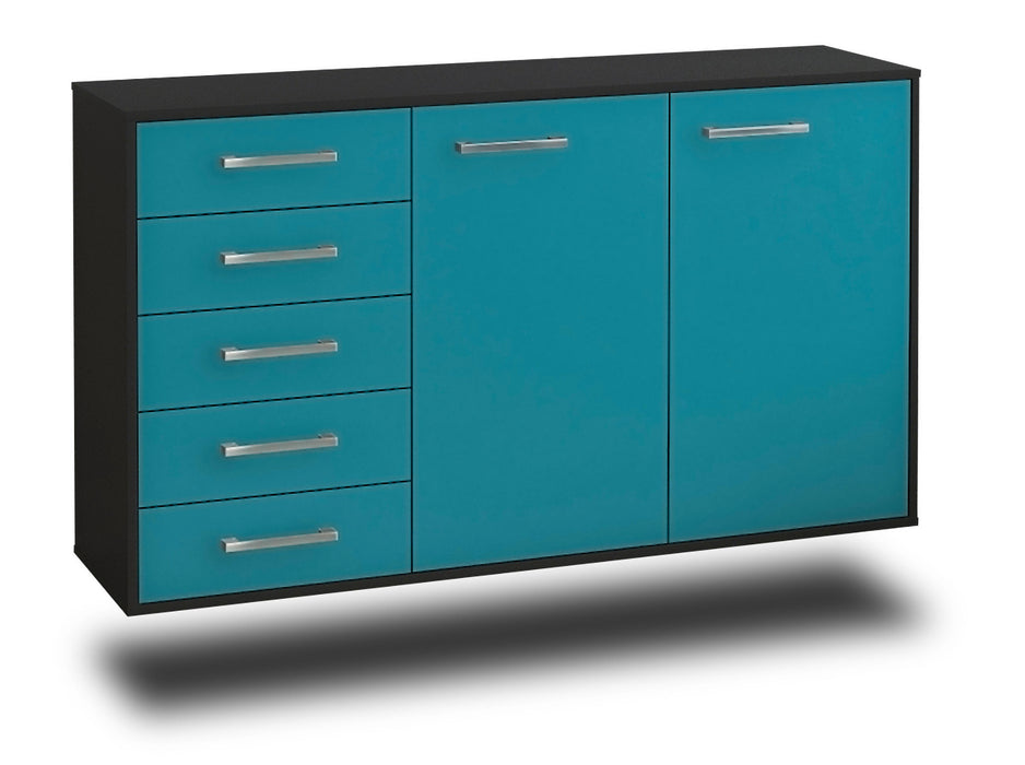 Sideboard Peoria, Tuerkis Seite (136x79x35cm) - Dekati GmbH