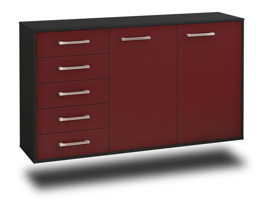 Sideboard Peoria, Bordeaux Seite (136x79x35cm) - Dekati GmbH