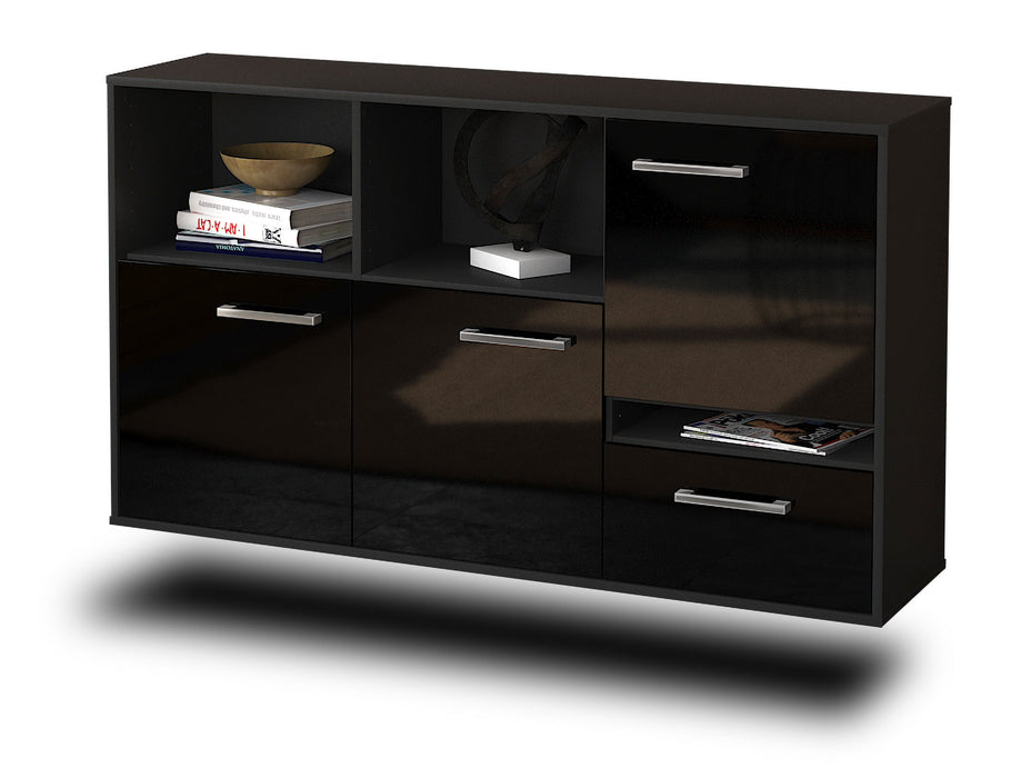 Sideboard Salinas, Schwarz Seite (136x79x35cm) - Dekati GmbH