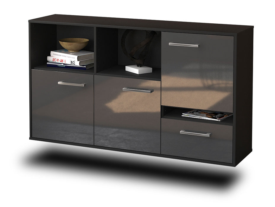 Sideboard Salinas, Grau Seite (136x79x35cm) - Dekati GmbH