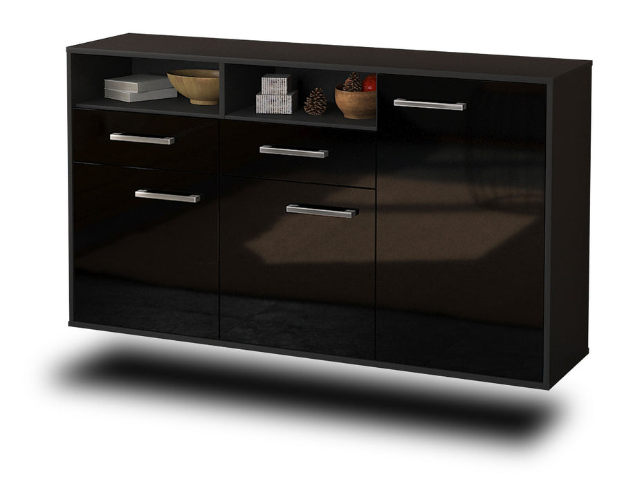 Sideboard Hollywood, Schwarz Seite (136x79x35cm) - Dekati GmbH