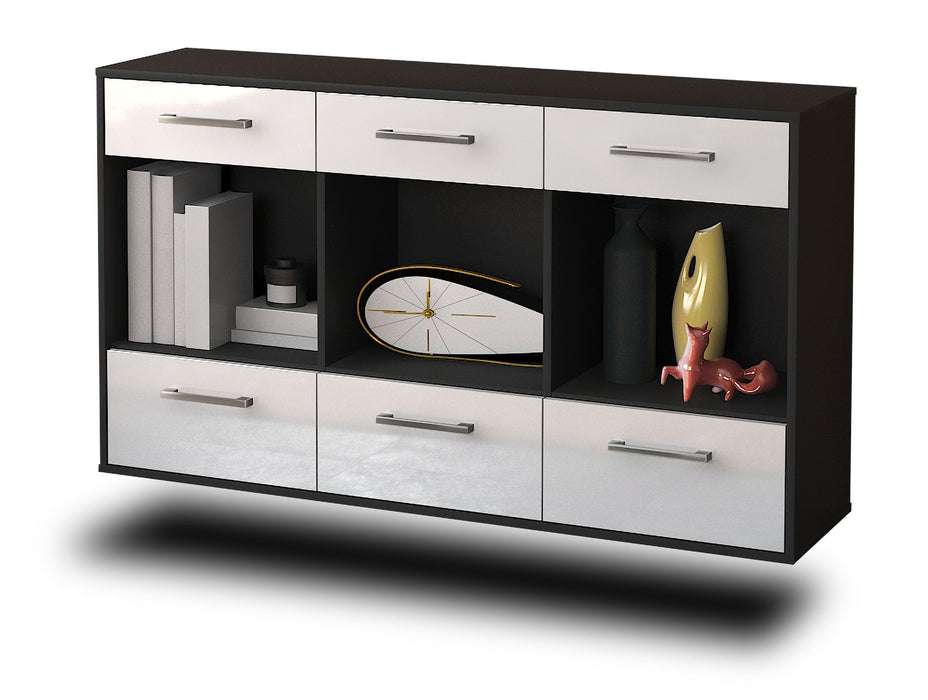 Sideboard Torrance, Weiß Seite (136x79x35cm) - Dekati GmbH