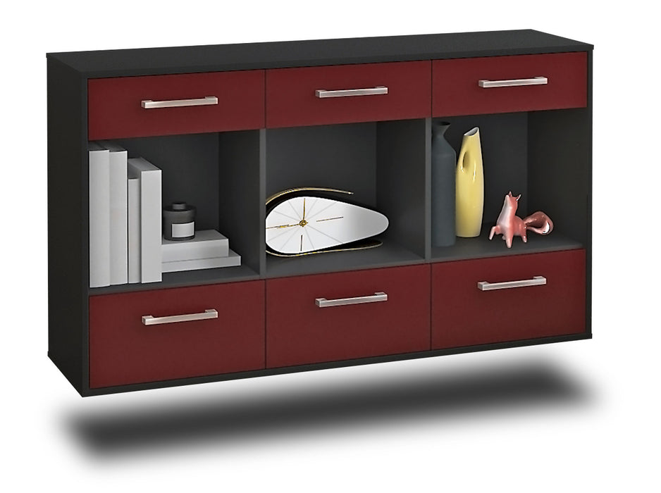 Sideboard Torrance, Bordeaux Seite (136x79x35cm) - Dekati GmbH