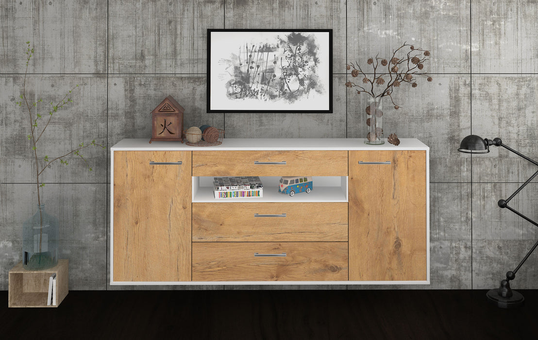 Sideboard Vallejo, Eiche Studio (180x79x35cm) - Dekati GmbH