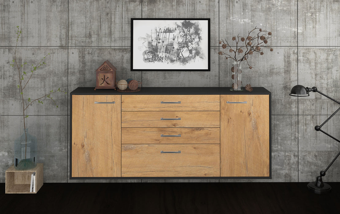 Sideboard Alexandria, Eiche Studio (180x79x35cm) - Dekati GmbH