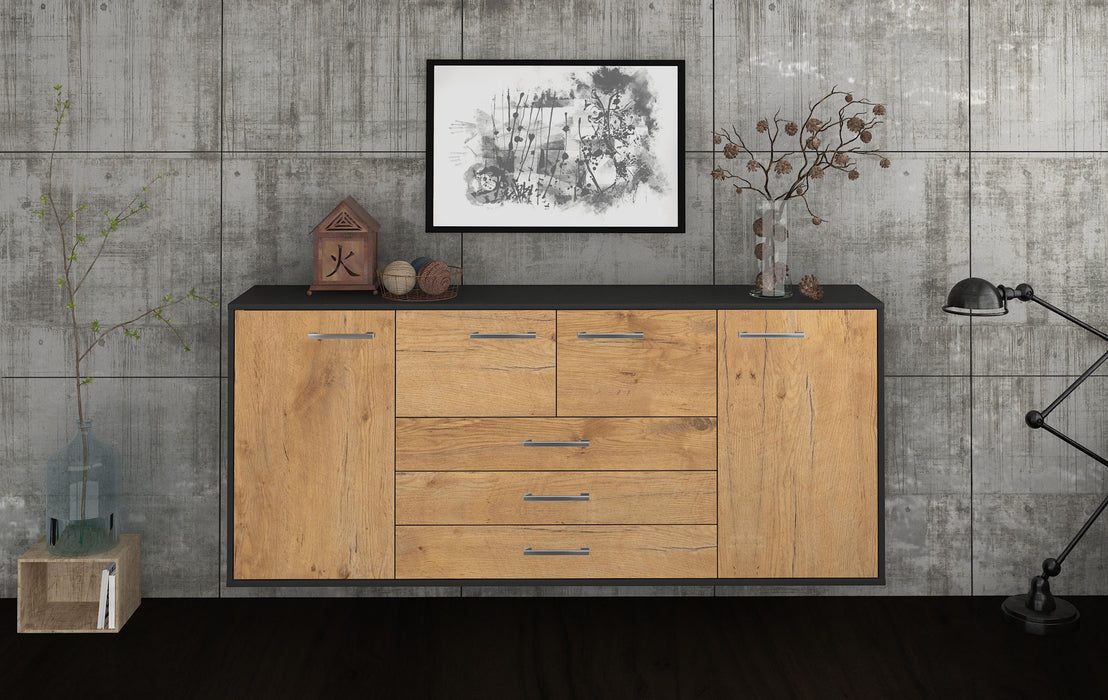 Sideboard Metairie, Eiche Studio (180x79x35cm) - Dekati GmbH